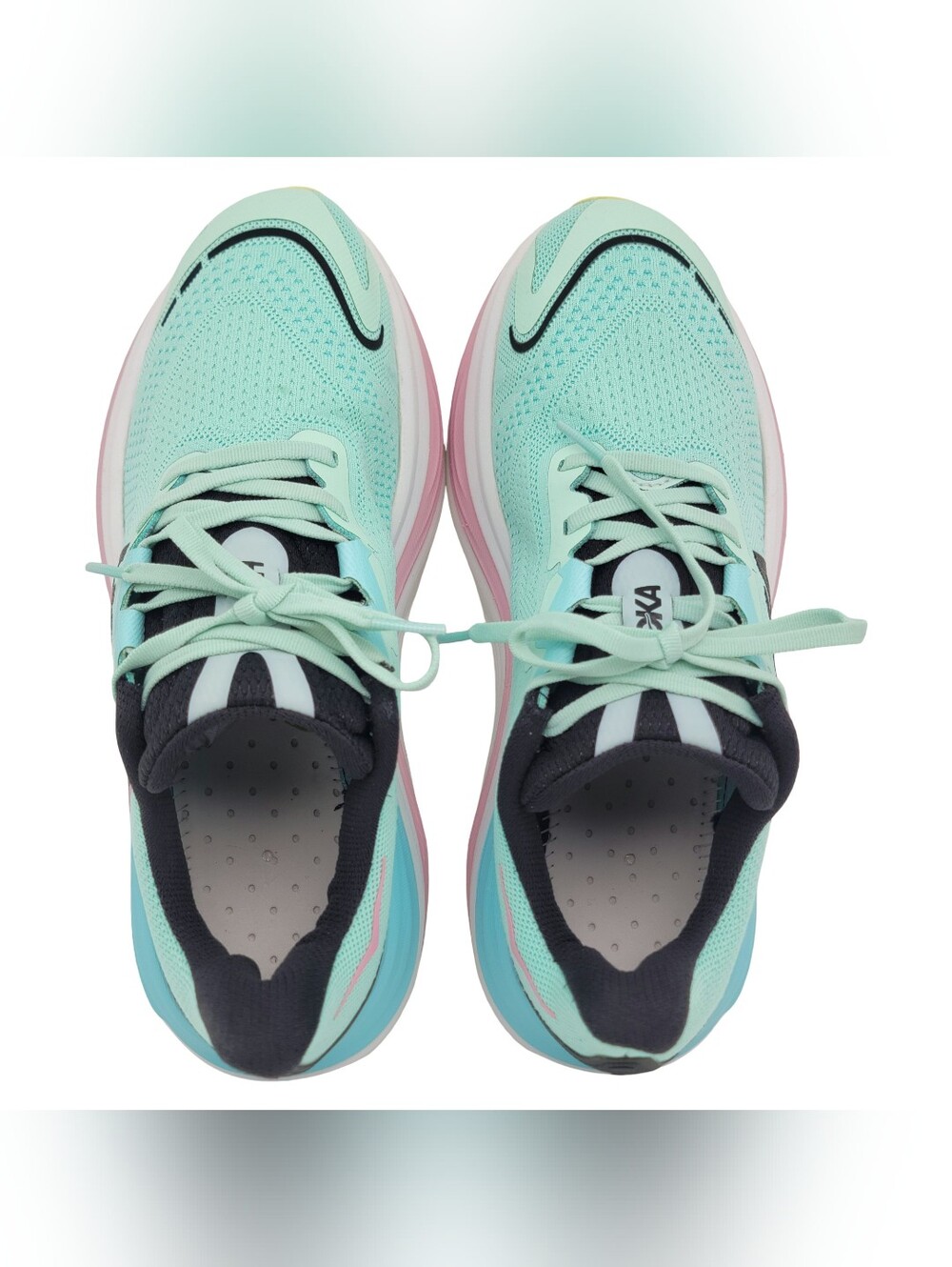 Hoka Women's Skyward X Running Shoes Mint Fluorite Blue Spark Size 8B - Picture 6 of 11